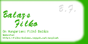 balazs filko business card